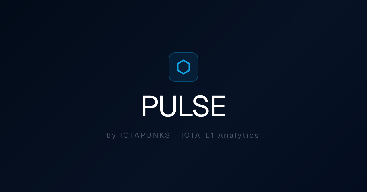 PULSE — IOTA L1 Analytics